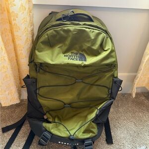The North Face Green and Black Hiking Backpack